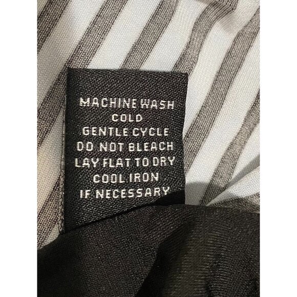 Adele & May Striped Black & White Short Sleeve Blouse Size L - Picture 7 of 10